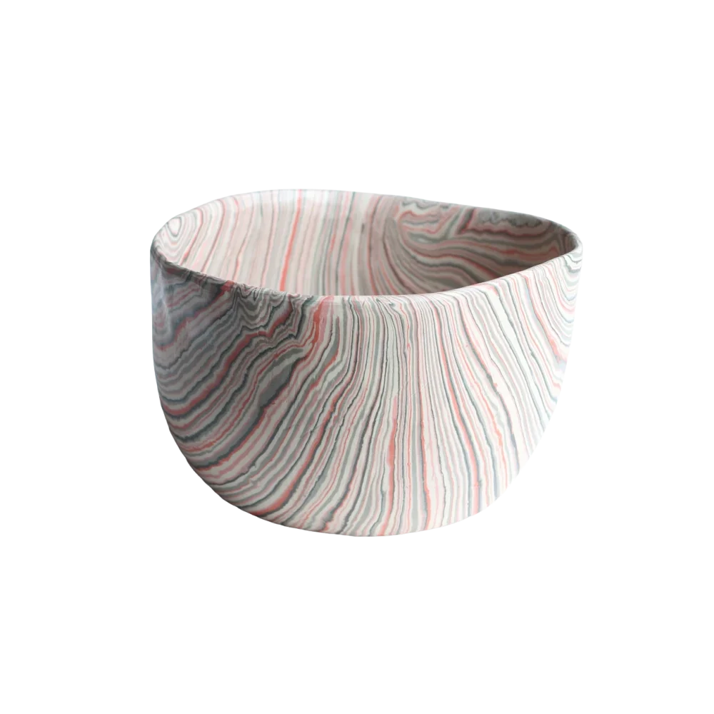 Large Nerikomi Bowl / Peach