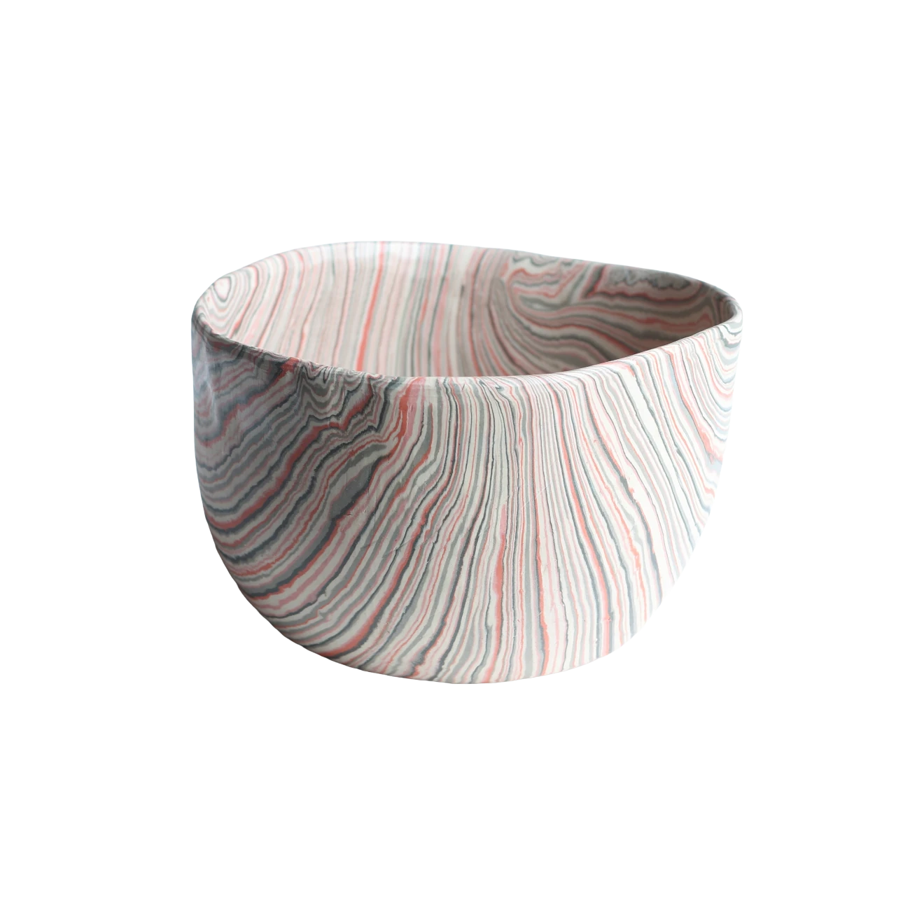 Large Nerikomi Bowl / Peach