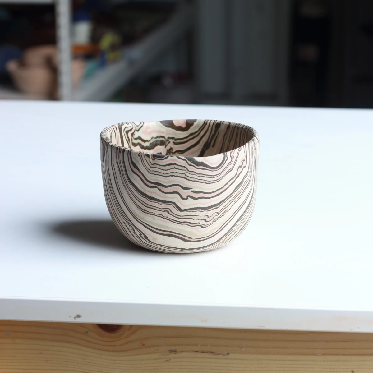 Small Nerikomi Bowl / Oyster - Image 2