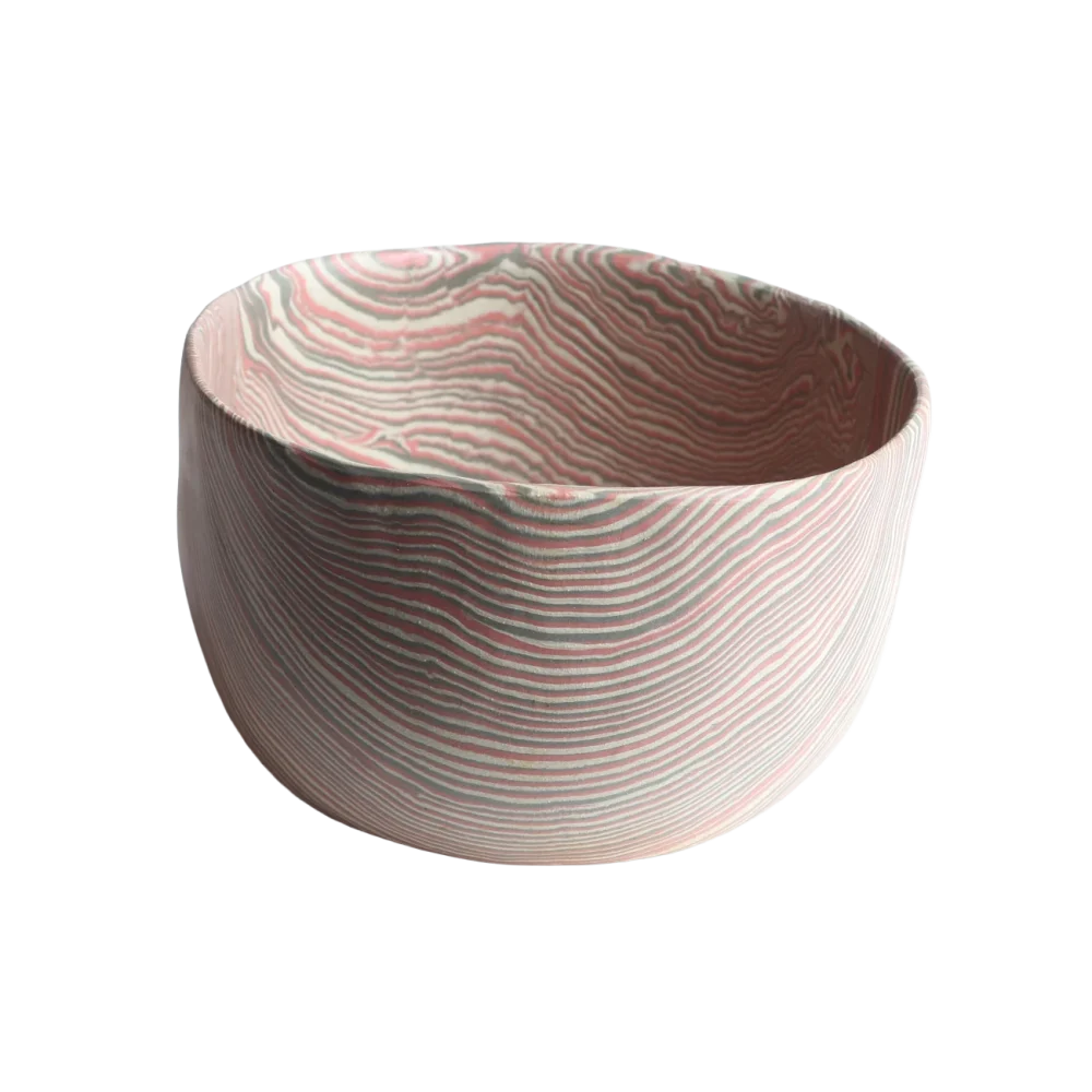 Large Nerikomi Bowl / Pink