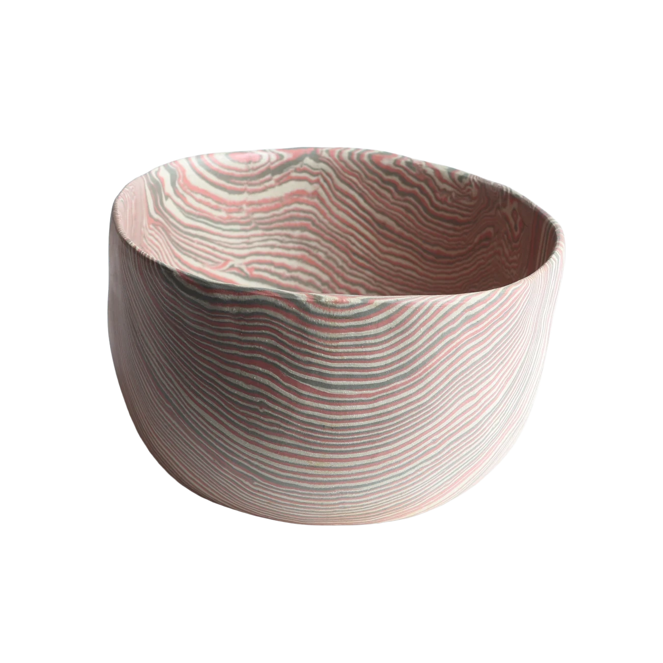 Large Nerikomi Bowl / Pink