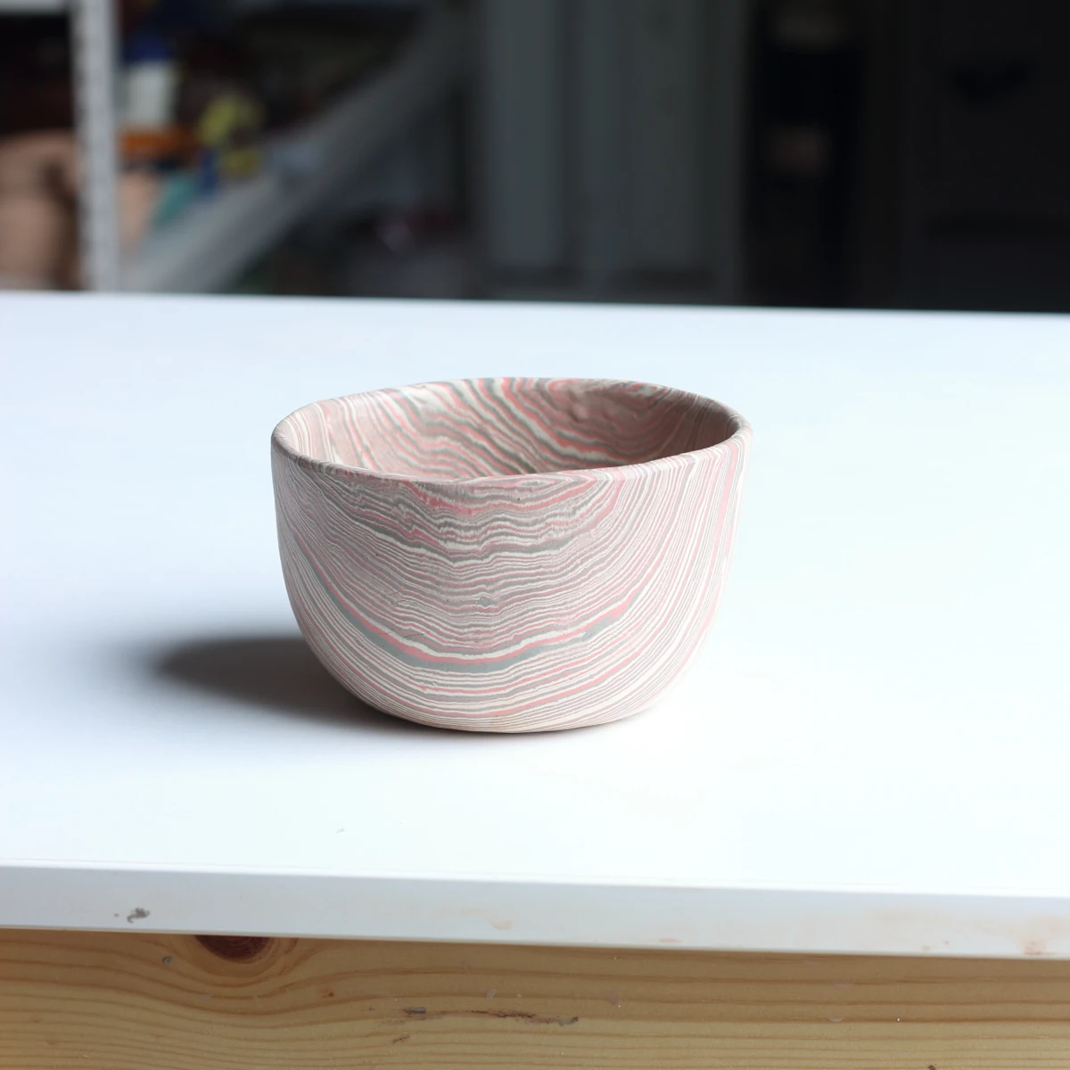 Small Nerikomi Bowl / Pink - Image 2